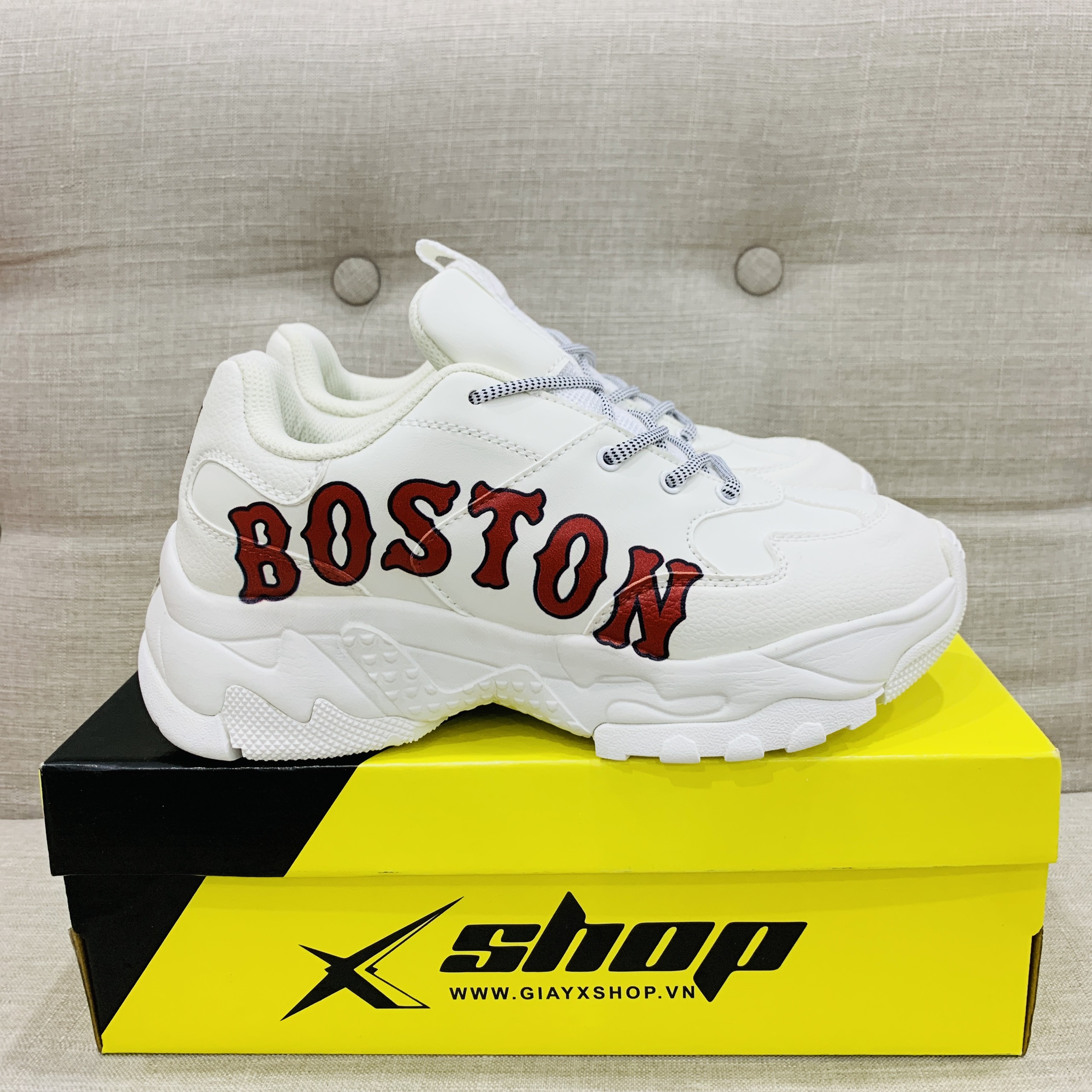 Giày MLB Chunky P Boston Đỏ REP 11  GIÀY XSHOP