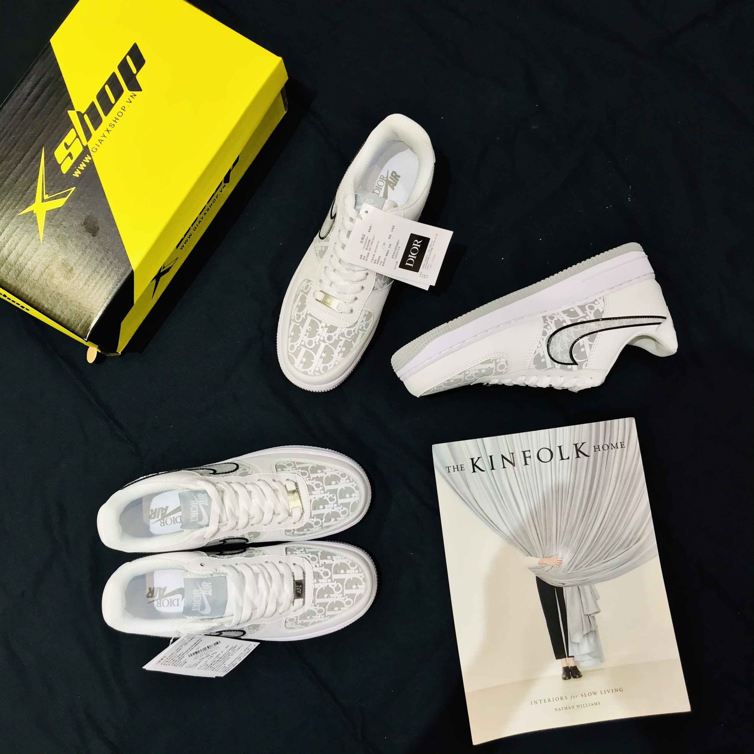 Giày Nike Dior x Air Jordan 1 High Wolf Grey CN8607002 AuthenticShoes