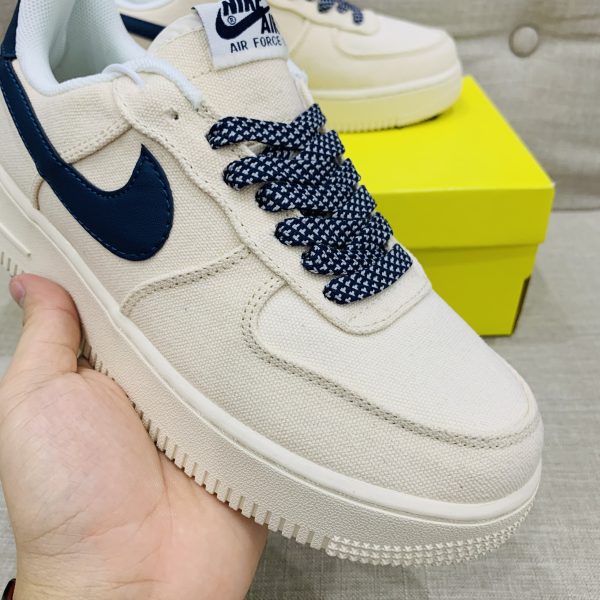 Nike Air Force 1 Vải Kem Navy Rep 1:1 – Giày Xshop